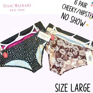 🌸6 PC BUNDLE HIPSTERS/Cheeky  No Shows Size Large